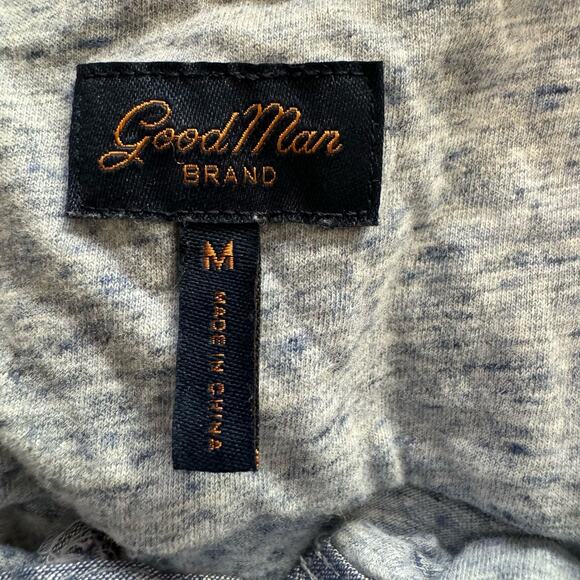 Good Man Brand Premium Cotton Heathered Blue V-Notch Neck Short Sleeve T Shirt M - Picture 7 of 9